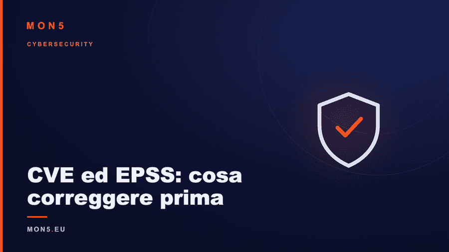 Dashboard di vulnerability management con score CVE e EPSS su schermata di sistema OT industriale