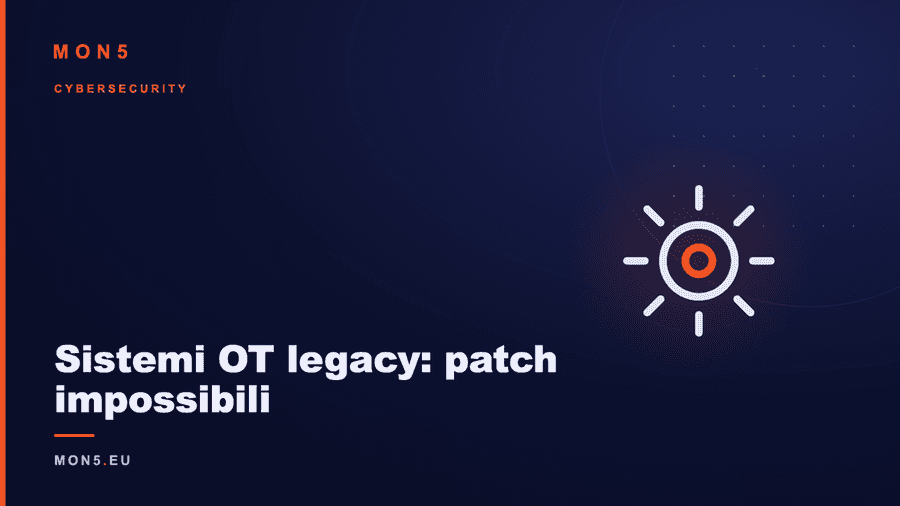 Pannello di controllo industriale legacy con HMI datata e PLC in impianto manifatturiero italiano